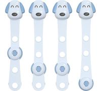 ibasenice Cerradura de Armario a Prueba de Bebés 4 Piezas Material Abs, Gira 90 Grados y Evita Pellizcos, Adecuado para Refrigeradores y Ventanas