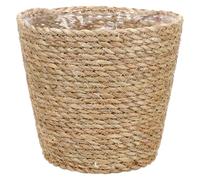 ibasenice Cesta Tejida De Flores Grande Maceta para Plantas Decorativa Y Duradera para Interiores Y Almacenamiento De Objetos para Amantes Jardinería