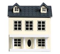 ibasenice Chalet Casa Pequeña Minimuebles De Madera Mini Adorno De Casa para Casa De Muñecas Mini Casa De Campo En Miniatura Diseño De Escena Plantoys Cabaña Pintado Planta Niño