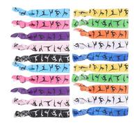 ibasenice Cintas Pelo Deportivas Antideslizantes, 20 Piezas Multicolor, Muñequeras y Pulseras Juveniles para Gimnasia y Actividades al Aire Libre