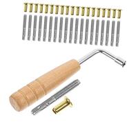 ibasenice Clavijas De Afinación Para Arpa De Lira De Acero Duradero, Juego De 1 Set Con Llave De Afinación, Accesorio Profesional Para Ajuste Preciso Instrumentos Musicales