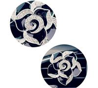 ibasenice Clip de Ventilación Forma de Flor para Coche Incrustaciones de Cristal Decoración Interior Automotriz Minimiza Olores Obsequio para Chicas Color Aleatorio