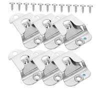 ibasenice Clip Para Colgar Micrófono De Metal Inoxidable, Soporte De Radio Móvil, Gancho Resistente Para Radio Cb, Paquete De 6 Piezas Para Uso Vehículos y Radioaficionados