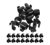 ibasenice Clips Organizadores para Cables de Micrófono 50 Piezas Soporte Plástico para Cables de 25 MM, Accesorios para Micrófonos en Estudios y Presentaciones, Color Negro
