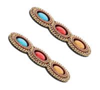 ibasenice Clips para Zapatos de Mujer Estilo Bohemio Cristales, Decoración Simétrica Fácil de Instalar para Sandalias y Zapatos de Fiesta, 1 Par