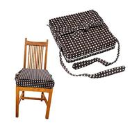 ibasenice Cojín Elevador Para Sillas De Niño Niña Acolchado Desmontable y Lavable Asiento Práctico Para Comedor y Restaurantes Color Café Estrellas Fácil De Transportar y Almacenar