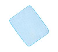 ibasenice Colchoneta Refrescante para Mascotas Ligera De Seda Helada Azul Claro, Tamaño l 70x55 Cm, Tapete Autoenfriable Lavable para Perros y Gatos Pequeños Casa, Coche y Exterior