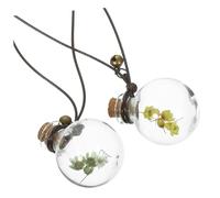 ibasenice Colgante de Perfume para Coche de Vidrio Patrón de Crisantemo, 2 Piezas, Anti-explosión y Fácil de Quitar, Accesorio Decorativo Interior en Color Plata Color Aleatorio