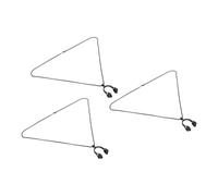 ibasenice Collar Colgante de Auriculares de Aleación de Titanio Negro para Conjunto de 3 Piezas Cadena de Clavícula Ligera y Moderna Joyas para Amantes Música y Uso Diario