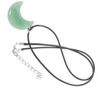 ibasenice Collar Colgante de Jade Natural Diseño Lunar y Colgante de Aventurina para Uso Diario en Mujer