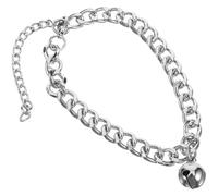 ibasenice Collar Color de Aluminio Aleación Mascotas de Ajustable con Campana Decorativa y Diseño Cómodo y Estilizado Plata para Gatos Perros