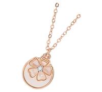 ibasenice Collar de Eslabones Ligero y Fácil de Llevar, Hecho de Cobre Colgante de Flores para Mujer Adecuado para Regalos en San Valentín y Ocasiones Obsequios