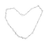 ibasenice Collar De Espinas Gótico Punk De Metal Plateado Unisex, Gargantilla Hip Hop De Cadena De Alambre De Púas Para Estilo Urbano, Accesorio Rebelde y Moderno