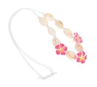 ibasenice Collar de Niña Hecho a Mano Arcilla Suave y Diseño de Flor de Concha para Playa, Ligero y Cómodo, Adecuado para Fiestas y Uso Diario