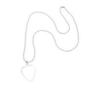 ibasenice Collar Porta Púas De Guitarra Forma De Corazón Transparente, Estuche Porta-púas Estándar para Guitarras Acústicas y Eléctricas, Joyería Funcional para Músicos, Organizador Portátil