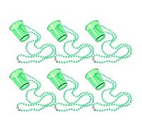 ibasenice Collares de Vaso de Plástico Verde Reutilizables para Despedidas de Soltera, 6 Piezas, Accesorios Festivos Creativos para Decoración de Fiestas Varios estilos
