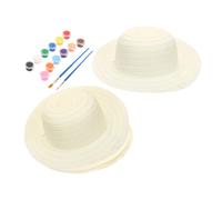 ibasenice Colorear Sombrero De Paja Decoración De Sombrero Para Suministros De Fiesta Pintando Manualidades
