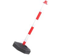 ibasenice Columna de Plástico Rojo y Blanco de Advertencia Portátil Base Ruedas Alta Elasticidad y Fácil Movilidad para Garaje y Señales de Tráfico
