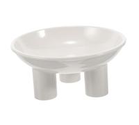 ibasenice Comedero para Gatos con Diseño Inclinado Cuenco de Plástico Seguro y Fácil de Limpiar Soporte Ergonómico para Alimentación de Gatos y Cachorros Color Blanco