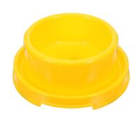 ibasenice Comedero para Mascotas Circular Antihormigas, Plástico Resistente Amarillo, Tamaño Pequeño para Perros y Gatos, Tazón de Comida para Cachorros y Gatos Domésticos