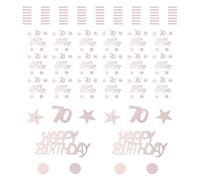 ibasenice Confeti de Mesa para Fiesta de Cumpleaños de 70 Años Lentejuelas Redondas y Estrellas de Pvc, Resistente al Calor, Adecuado para Celebración en Casa y Tarjetas de Invitación