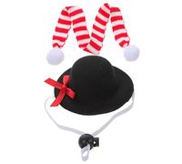 ibasenice Conjunto De 2 Tocados para Mascotas Gorro De Punto Bufanda De Fiesta Suministros para Mascotas Sombreros Accesorios para Perros Bufandas Decorativas Cumpleaños Lindo Y