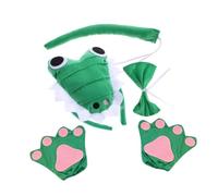 ibasenice Conjunto De Disfraces De Cocodrilo Para Niños y Adultos, Diadema De Felpa, Pajarita y Manoplas Suaves, Accesorios Para Fiestas De Carnaval, Disfraces De Cosplay y Halloween