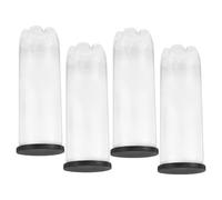 ibasenice Contenedor de Bolas Tapa, Soporte Transparente para Balones de Tenis, PVC, Resistente al Desgaste y Antiadherente, 4 Piezas, para Almacenamiento de Balones de Tenis