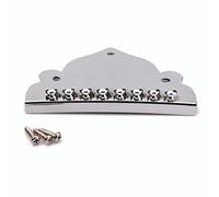 ibasenice Cordal con Placa Triangular y Tornillos Chapado en Cromo de Mandolina de 8 Cuerdas de Excelente Acabado y Durabilidad Reemplazo para Mandolina o Guitarra