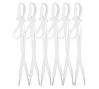 ibasenice Cordones para zapatos deportivos y casuales, 6 cordones planos blancos de poliéster, 80 cm, y duraderos para uso diario