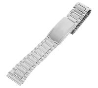 ibasenice Correa de Reloj de Reemplazo Metálica de 15 MM en Acero Inoxidable Diseño Plano para Hombre y Mujer, Banda Resistente para Uso Diario y Deportes