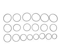 ibasenice Correas de Caucho Plano para Grabadora DVD, 20 Piezas de 1,5 Mm Grosor y 110-145 Mm Longitud, Correas de Reparación y Mantenimiento para Tocadiscos y Casetes