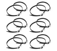 ibasenice Correas de Pedal para Bicicleta de Gimnasio, Nylon Durable Hebillas de Acero, Set de 12 Unidades para Uso en Bicicleta Estática y Rutas al Aire Libre