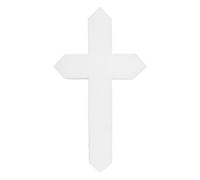 ibasenice Cruz de espuma sin pintar: Cruz de espuma en blanco para arreglos de Comunión, decoración de iglesias y proyectos de manualidades DIY 17.7x11.8''