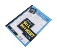 ibasenice Cuaderno Azul de Papel para Seguimiento de Facturas y Planificación de Presupuesto Personal Rastreador de Gastos Mensuales Adecuado para Organización Financiera