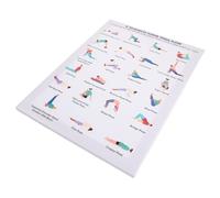 ibasenice Cuadro de Yoga con Póster de Posturas Completas en Lienzo y Marco de Madera Sólida, Diseño Elegante para Estudio de Yoga y Ejercicio Diario