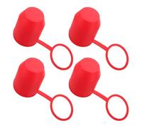 ibasenice Cubierta de Bola de Remolque Roja, Protección Resistente para Rótula, 4 Piezas, Ajuste para Vehículos Recreativos y Camiones, Accesorio Práctico para Uso Exterior y Almacenamiento