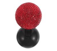 ibasenice Cubierta Perilla de Cambio Incrustación de Gemas Rojos, Botón de Arranque del Motor para Coche, Accesorio Decorativo para Interior de Automóvil, Compatible Botón Pulsador de