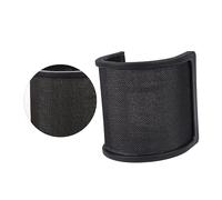 ibasenice Cubierta U-shaped De Micrófono Protección Antiviento Filtro De Tres Para Grabación y Streaming Color Negro Para Evitar Interferencias De Saliva y Viento