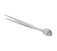 ibasenice Cuchara de Acero Inoxidable Resistente al Óxido para Degustación Palillos y Pinzas Integradas Fácil de Transportar y Almacenar, Adecuado para Hotel y Cocina
