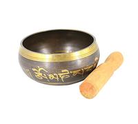 ibasenice Cuenco De Canto Mallet Pequeño Cuenco De Para Yoga y Relajación Decoración Del Hogar Sonido Terapéutico Diseño Grabado