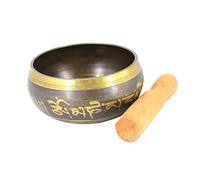ibasenice Cuenco de Sonido de Cuenco Tibetano para Meditación Pequeño Mazo para Yoga y Terapias de Sonido Decoración de Hogar
