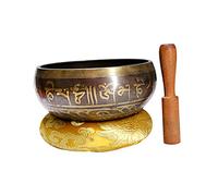 ibasenice Cuenco de Sonido de Cuenco Tibetano para Meditación Yoga con Mazo Pequeño Decoración Hogar
