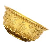 ibasenice Cuenco Decorativo Que Riqueza y de Latón Dorado para Escritorio, Adorno Vintage Varios estilos Adecuado para del Hogar Varios estilos