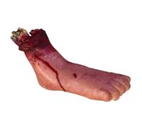 ibasenice de Halloween Accesorio Hiperrealista Pie de Goma Rojo Adecuado para Crear Ambiente Aterrador para Fiestas de Disfraces y Asustar a