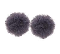 ibasenice de Micrófono Antiviento 2 Unidades de Micrófono para Viento Y Saliva Color Gris 1 0 Cm de Diámetro