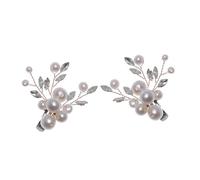 ibasenice Decoración para Zapatos de Boda con Perlas y Diamantes de Imitación Hebillas Desmontables para Tacones Altos Accesorios Elegantes para Mujer Eventos Especiales