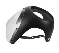 ibasenice Deflector de Parabrisas para Motocicleta de 7 Pulgadas Carenado Delantero ABS y Hierro Protector de Viento y Faros para Conducción Segura y Cómoda