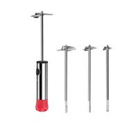 ibasenice Descorazonador de Frutas Extractor de Núcleos Juego de Sacatestigos de Abs y Acero Inoxidable 304, Plata, para Preparar Postres y Platos de Fruta