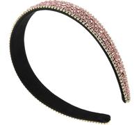 ibasenice Diadema Cómoda y Elegante para Mujer Diseño Antideslizante de Gemas de Imitación de Tela Cristal Banda Cabeza Adecuado para Uso Diario y Ocasiones Formales